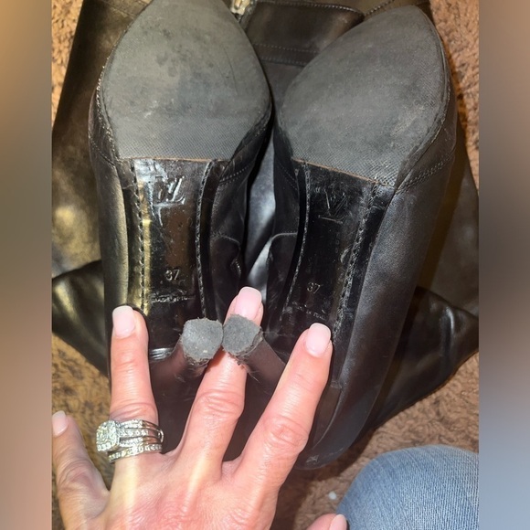 Louis Vuitton black zip up boots size 37 - Picture 4 of 5